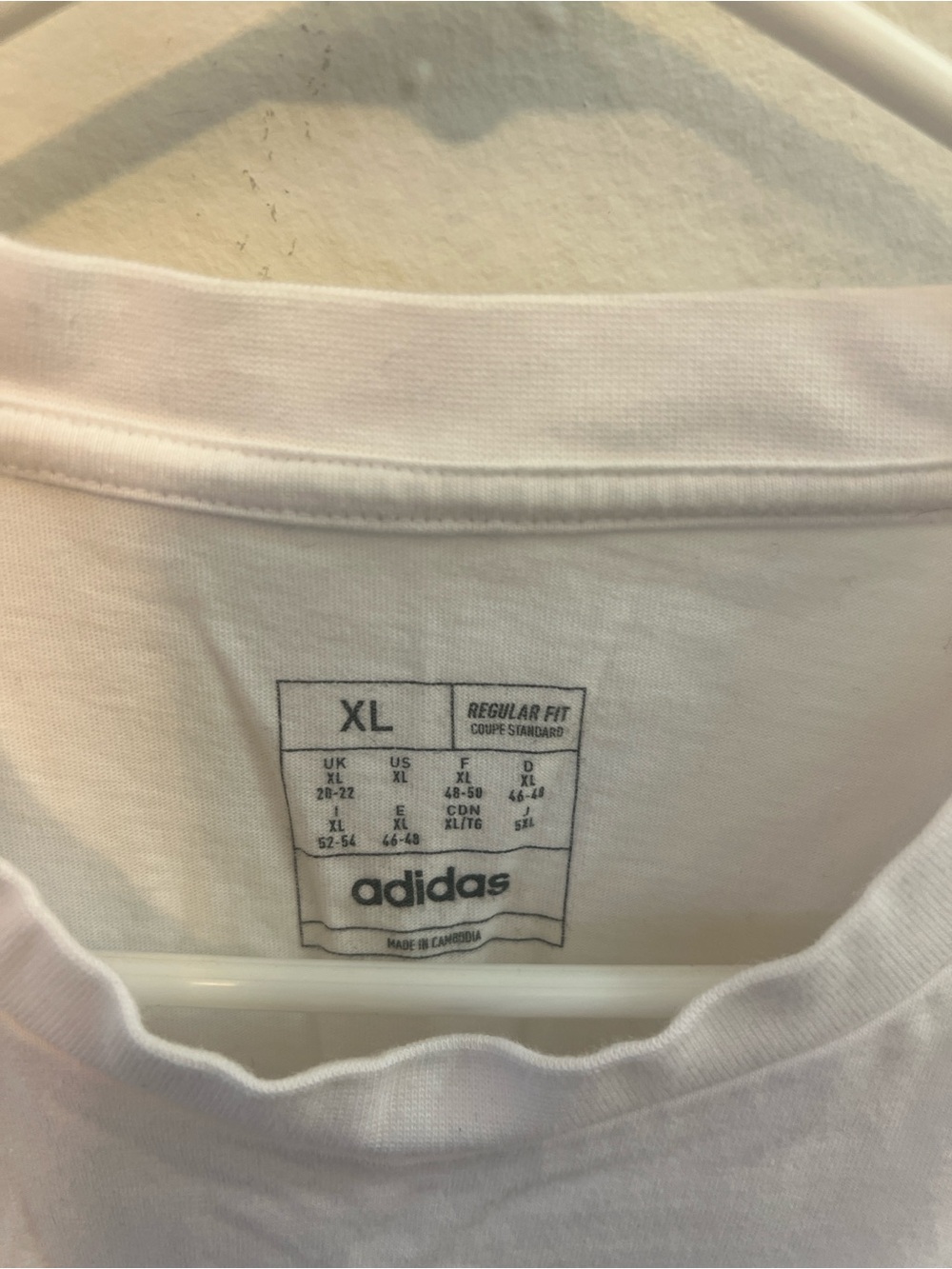 adidas White Crewneck Tee with Printed Tag - Picture 2 of 3